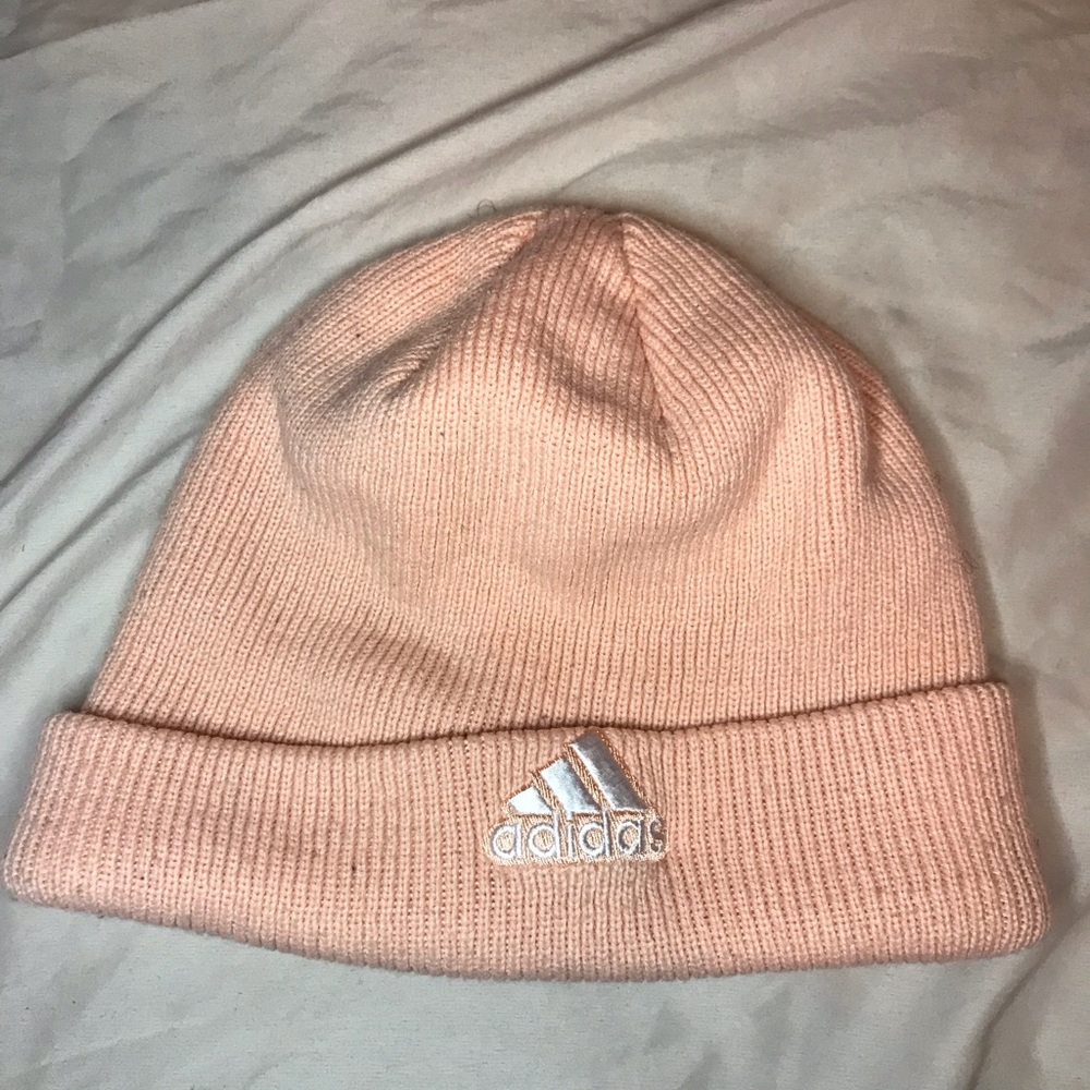 Adidas Coral Pink Cotton Beanie